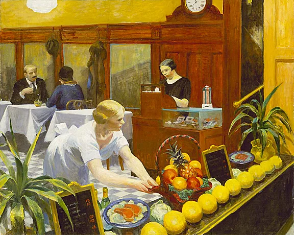 Edward Hopper, Mesas para damas (Tables for Ladies), 1930