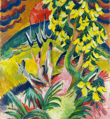 La cala, hacia 1914, Ernst Ludwig Kirchner