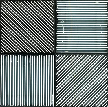 Quatre Panneaux avec 4 rythmes d’éclairage interférents, 1963, François Morellet