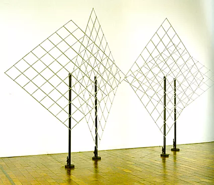 4 Self-distorting Grids, 1965, François Morellet