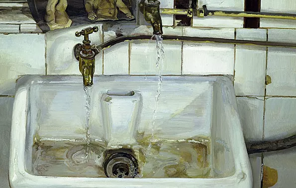 Two Japanese Wrestlers by a Sink, 1983/87, Lucian Freud