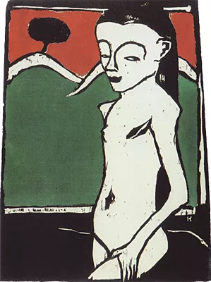 Niña de pie, 1910, Erick Heckel