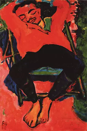 Pechstein dormant, 1910, Erich Heckel