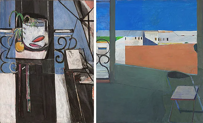 Goldfish and Palette, 1914, Henri Matisse ; Window, 1967, Richard Diebenkorn