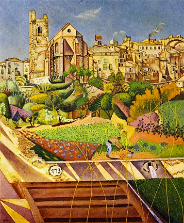 Mont-roig, la iglesia y el pueblo, 1919, Joan Miró