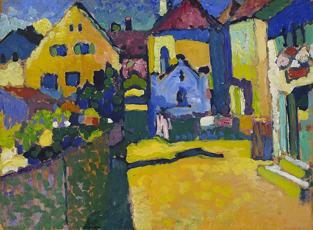 Grüngasse en Murnau, 1909, Vassily Kandinsky
