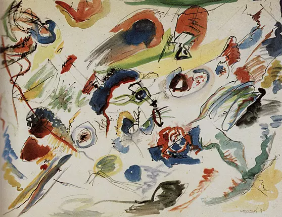 Primera acuarela abstracta, 1910, Wassily Kandinsky