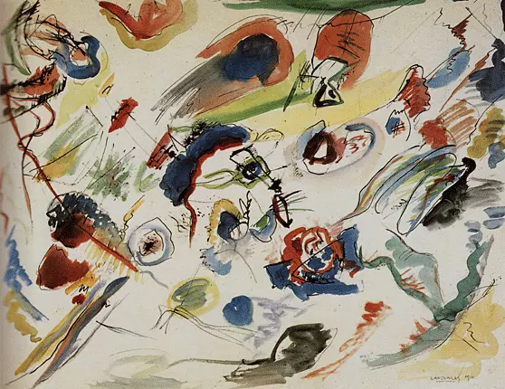 Première aquarelle abstraite, 1910, Wassily Kandinsky