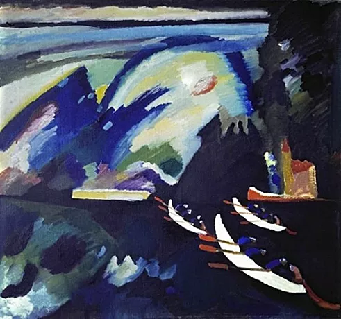 Promenade en barque, 1910, Vassily Kandinsky