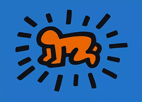 Radiant Baby, 1990, Keith Haring