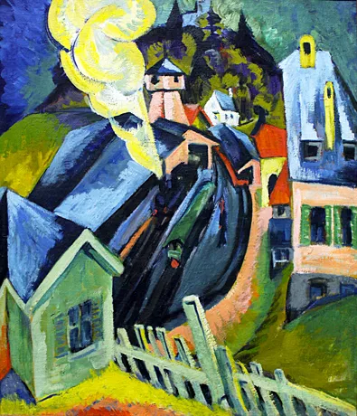 Estación de tren de Königstein, 1917, Ernst Ludwig Kirchner