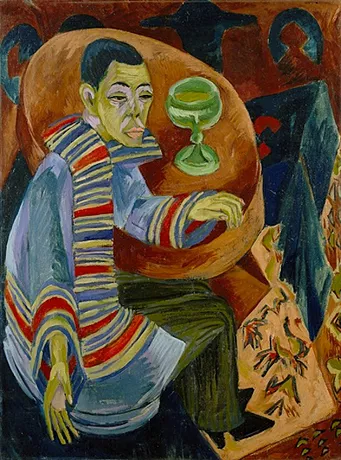 El bebedor (Autorretrato), 1914-1915, Ernst Ludwig Kirchner