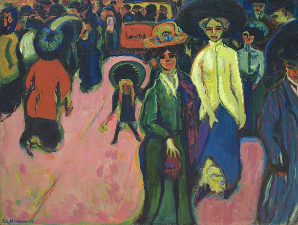 La calle (o Calle de Dresde), 1908-1919, Ernst Ludwig Kirchner