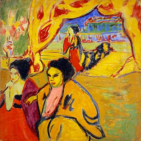 Théâtre japonais, 1909, Ernst Ludwig Kirchner