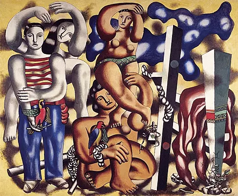 Composition aux deux perroquets, 1935-1939, Fernand Léger