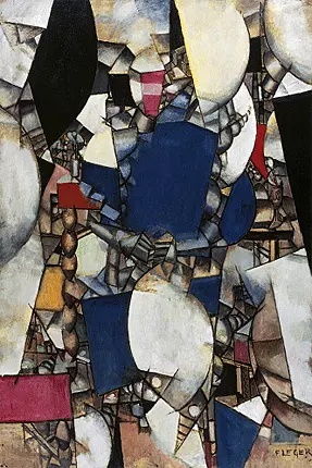 La mujer de azul, 1912, Fernand Léger