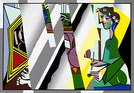 Reflections on « Interior with Girl Drawing, 1990, Roy Lichtenstein