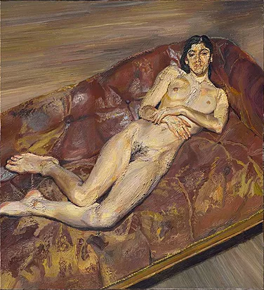 Naked Portrait of a Red sofa, 1989-1991, Lucian Freud