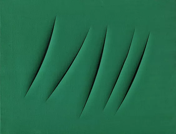 Concepto espacial. Espera, 1963, Lucio Fontana