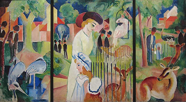 Jardín Zoológico, hacia 1914, August Macke