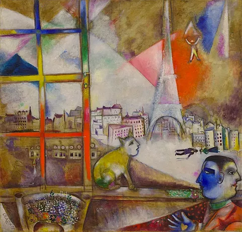 Paris par la fenêtre, 1913, Marc Chagall (New York, Guggenheim Museum)