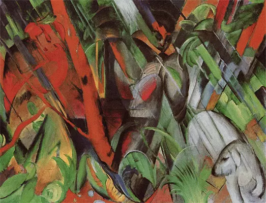 Sous la pluie, 1912, Franz Marc