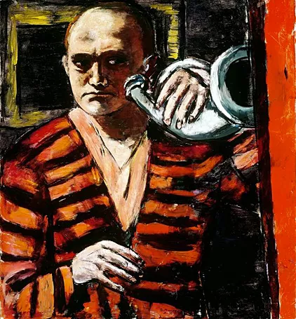 Autoportrait avec trompette, 1938, Max Beckmann