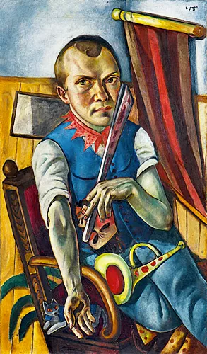 Autorretrato como payaso, 1927, Max Beckmann