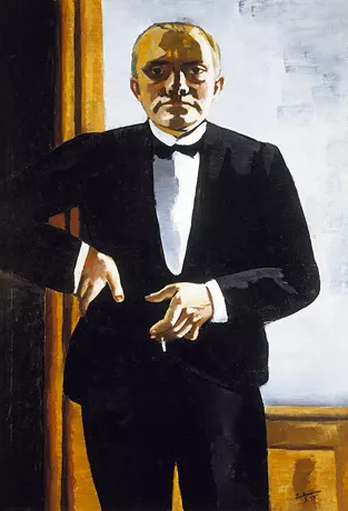Autoportrait en smoking, 1927, Max Beckmann, Harvard University