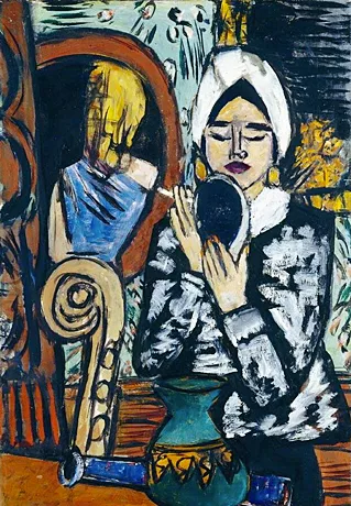 Dama con espejo, 1943, Max Beckmann