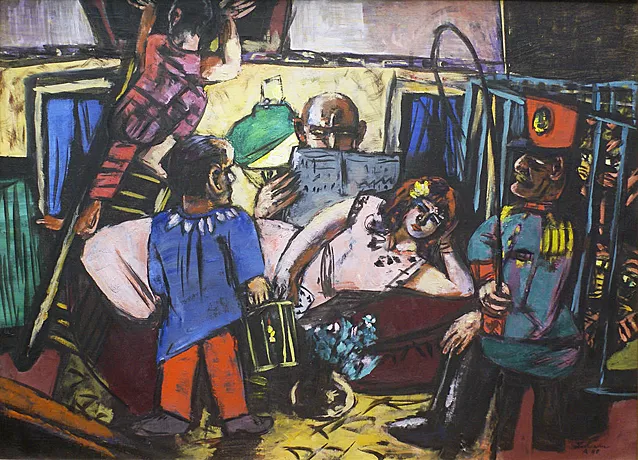 En el vagón de circo, 1940, Max Beckmann