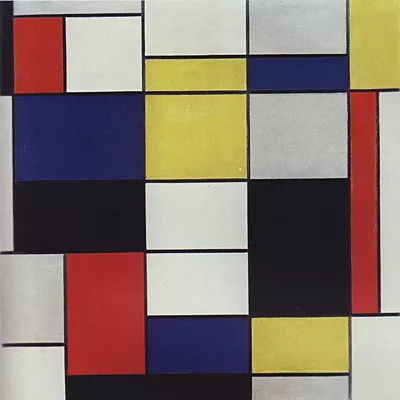 Composición A, 1923, Piet Mondrian, Roma, Galleria d'Arte Moderna