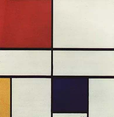 Composición C, rojo, amarillo y azul, 1935, Piet Mondrian (Londres, Tate Modern). 