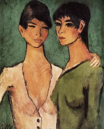 Deux sœurs, vers 1920, Otto Muller