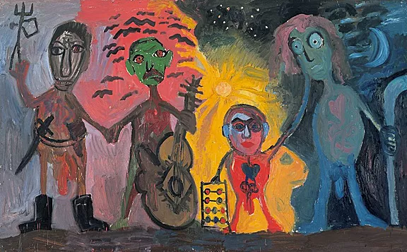 Sans titre (Groupe d’amis), 1964-1965, A. R. Penck