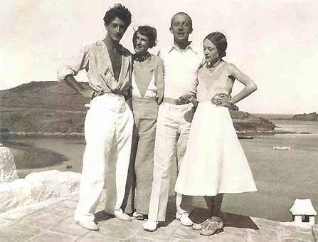 Dalí, Gala, Éluard et Nusch Éluard à Port Lligat, 1931