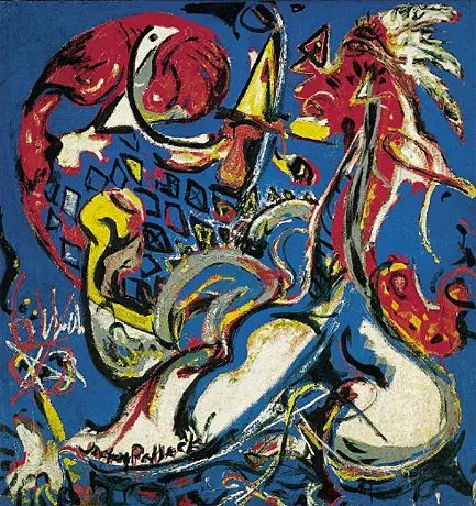 La Femme-Lune coupe le cercle, 1943, Jackson Pollock