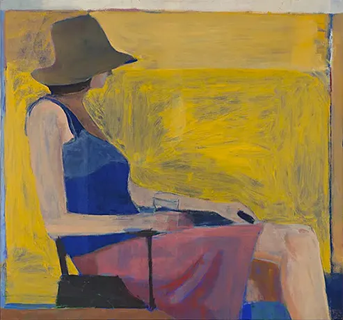 Figura sentada con sombrero, 1967, Richard Diebenkorn