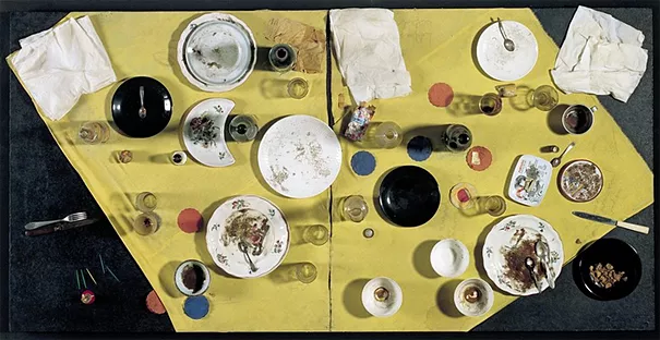 Le repas hongrois, 1963, Daniel Spoerri