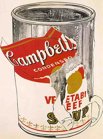 Big Torn Campbell’s Soup Can, 1962, Andy Warhol