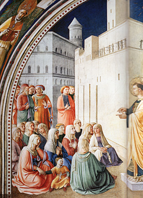 Prédication de saint Étienne, 1447-1449, Fra Angelico