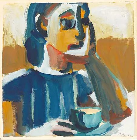 Lydia tomando café, 1960, David Park