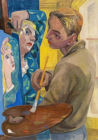 Self Portrait of the Artist Painting his Wife, 1930, David Park