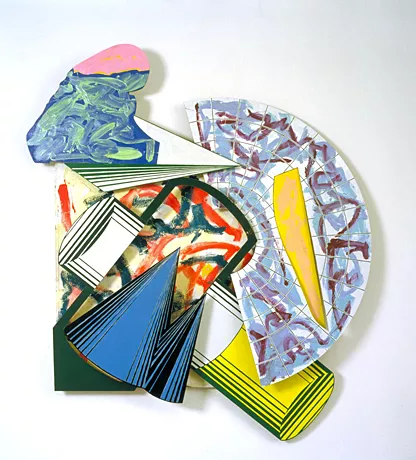 Salta nel mio Sacco, aluminio y pintura al óleo sobre lienzo, 1984, Frank Stella