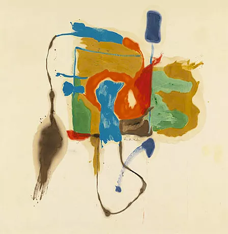 Blue form in a Scene, 1961, Helen Frankenthaler