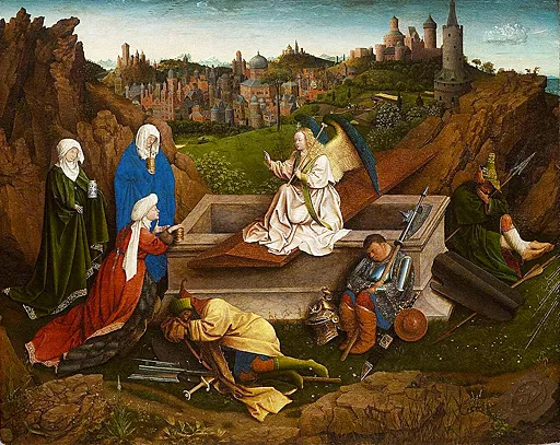 Las Tres Marías ante el Sepulcro, 1425-1435, Jan van Eyck