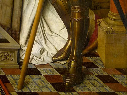 Virgen del Canónigo van der Paele, 1436 detalle, Jan van Eyck (Detalle)