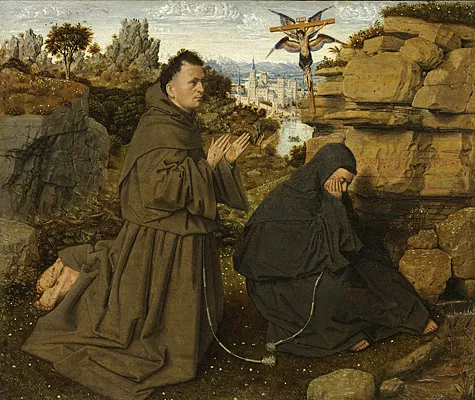 San Francisco de Asís recibiendo los estigmas, 1435-1440, Jan van Eyck, 