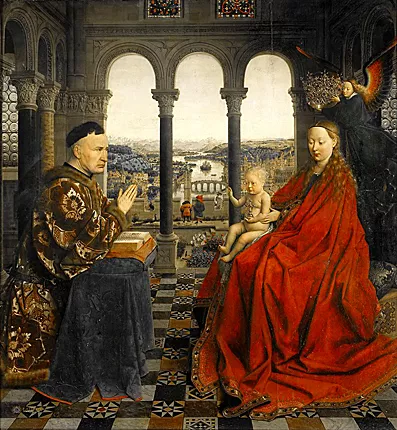 La Virgen del canciller Rolin, 1434-1435, Jan van Eyck