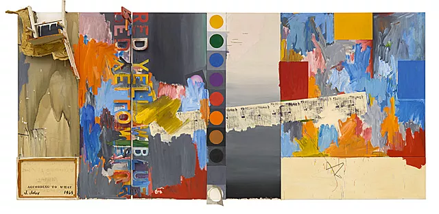 According to What, 1964. Huile sur toile avec objets (six pièces), Jasper Johns